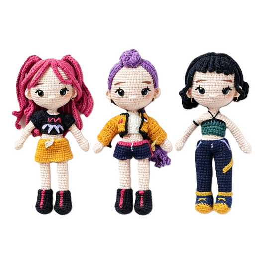 Handmade Crocheted Doll of Kpop Demon Hunter Girls